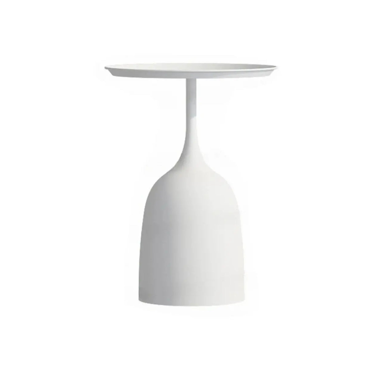 Black White Round Iron Tray Top Nesting Coffee Table Image - 16