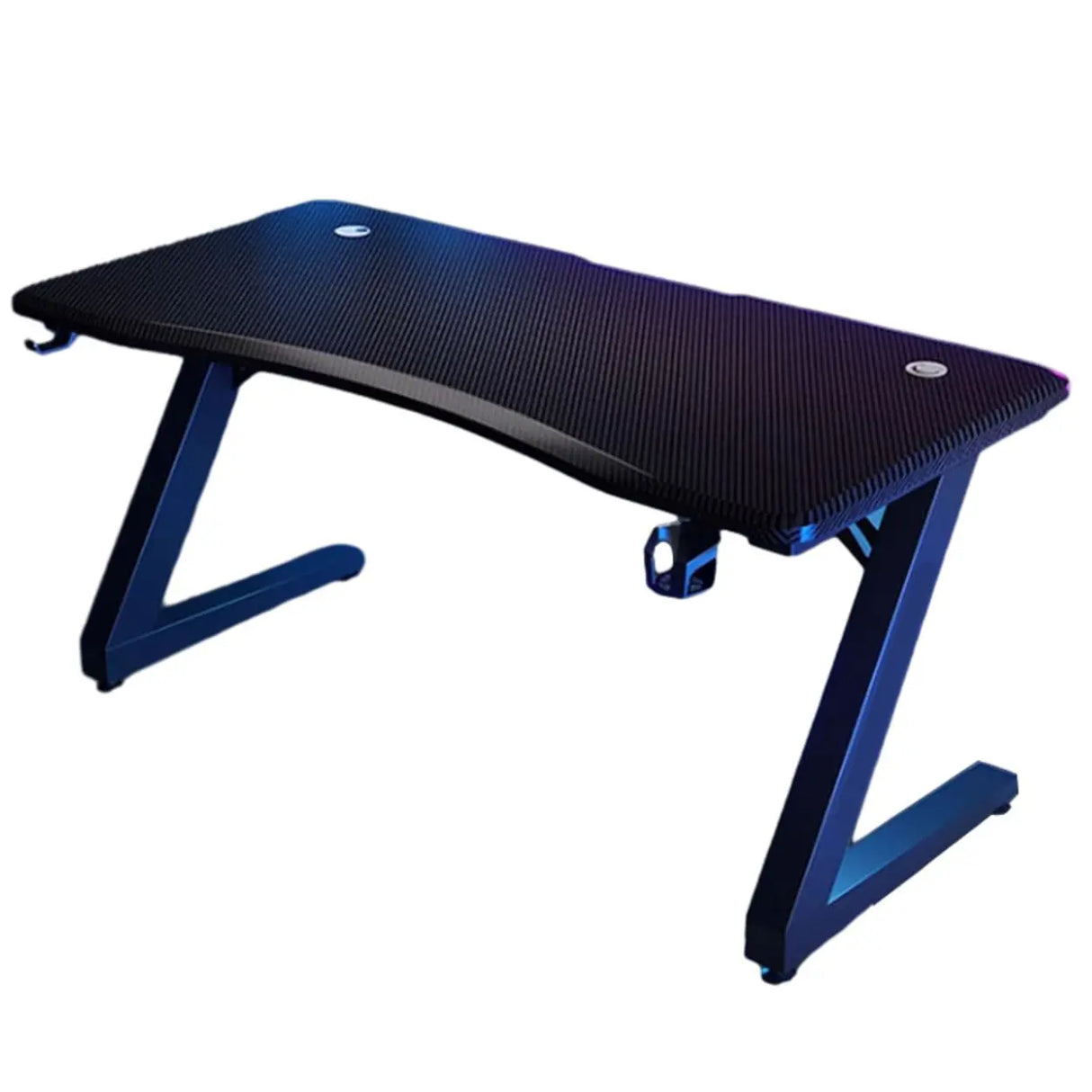 Black Wood Cable Management Sled Standard Gaming Desk Image - 9