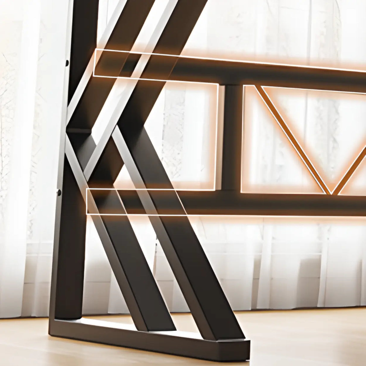 Black Wood Single Computer Desk with Shelves and Hutch Image - 6