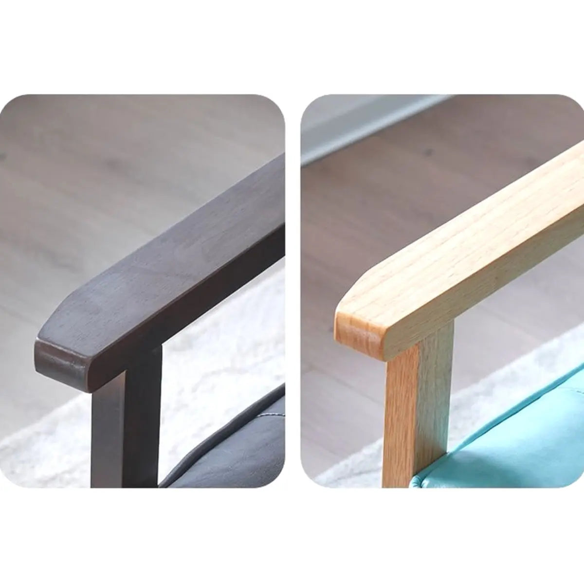 Blackish Green Oiled Leather Tufted Back Accent Chair Image - 16