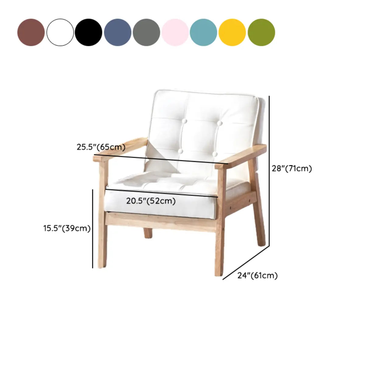 Blackish Green Oiled Leather Tufted Back Accent Chair