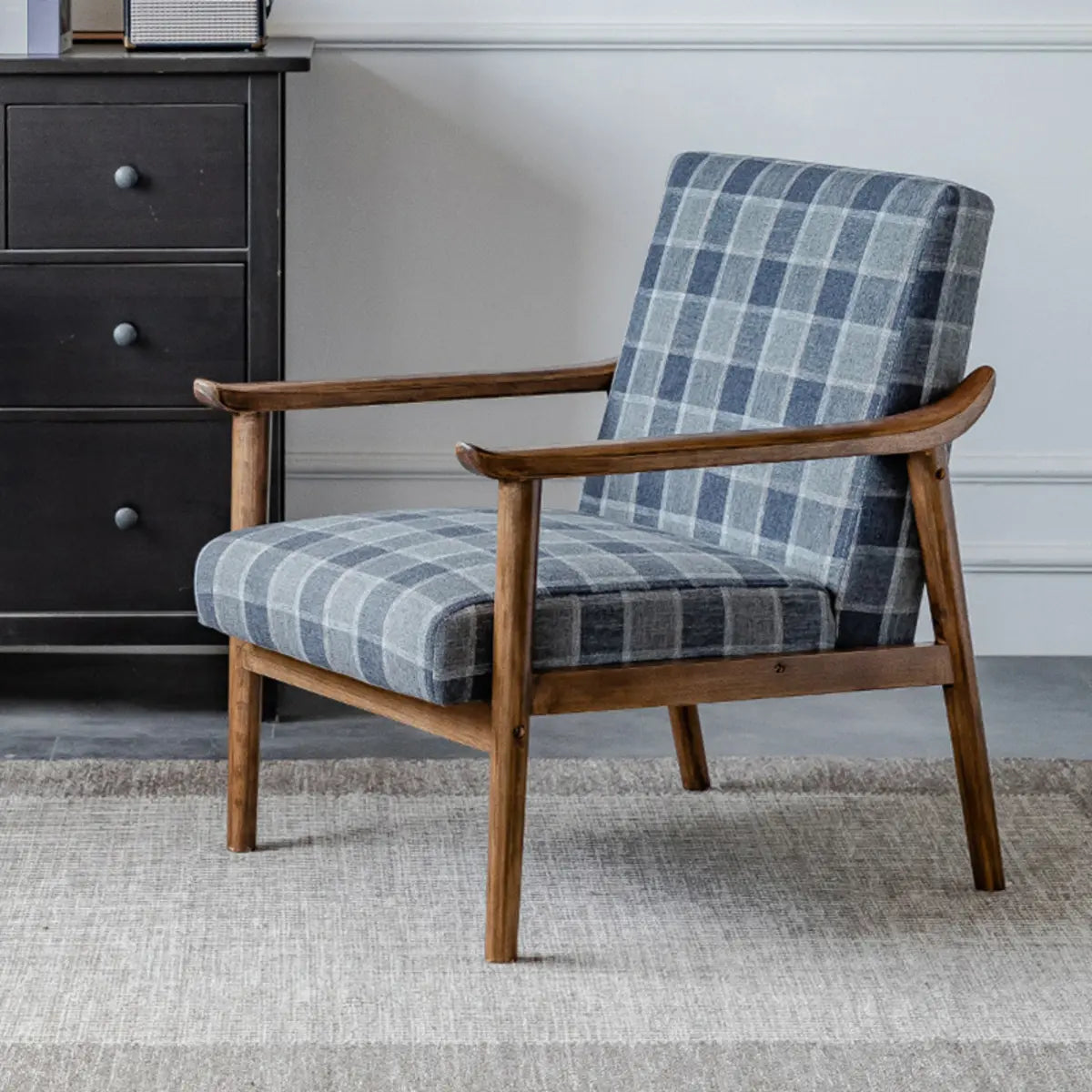 Blackish Green Stain Resistant Oiled Leather Arm Chair Image - 12