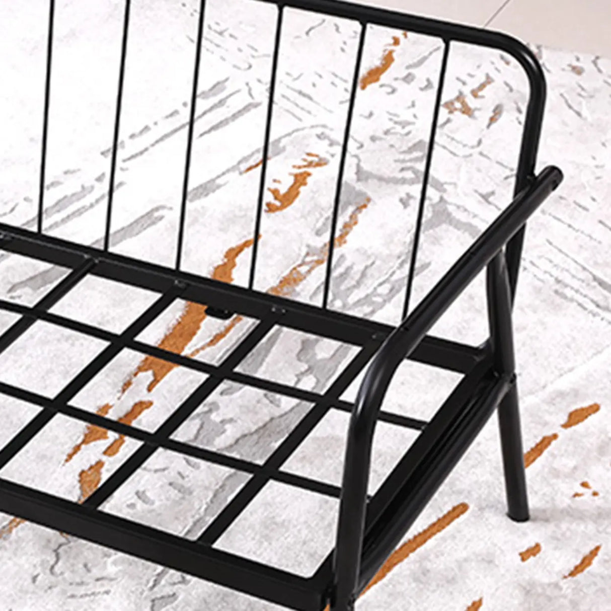 Blue-Beige Removable Cushion Square Arm Pillow Sofa Image - 11