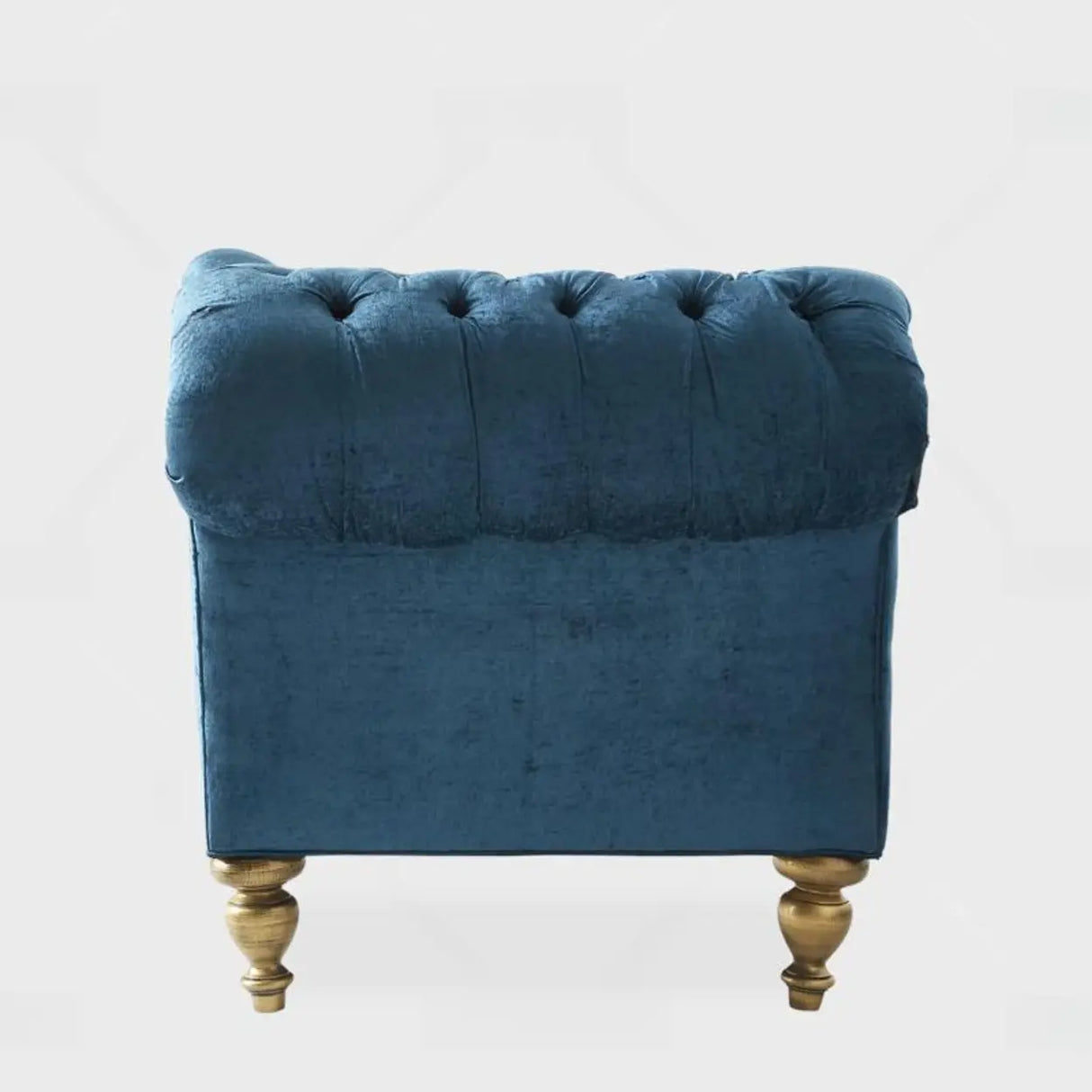 Blue Large Velvet Solid Color Tufted Left-Arm Chaise Image - 4