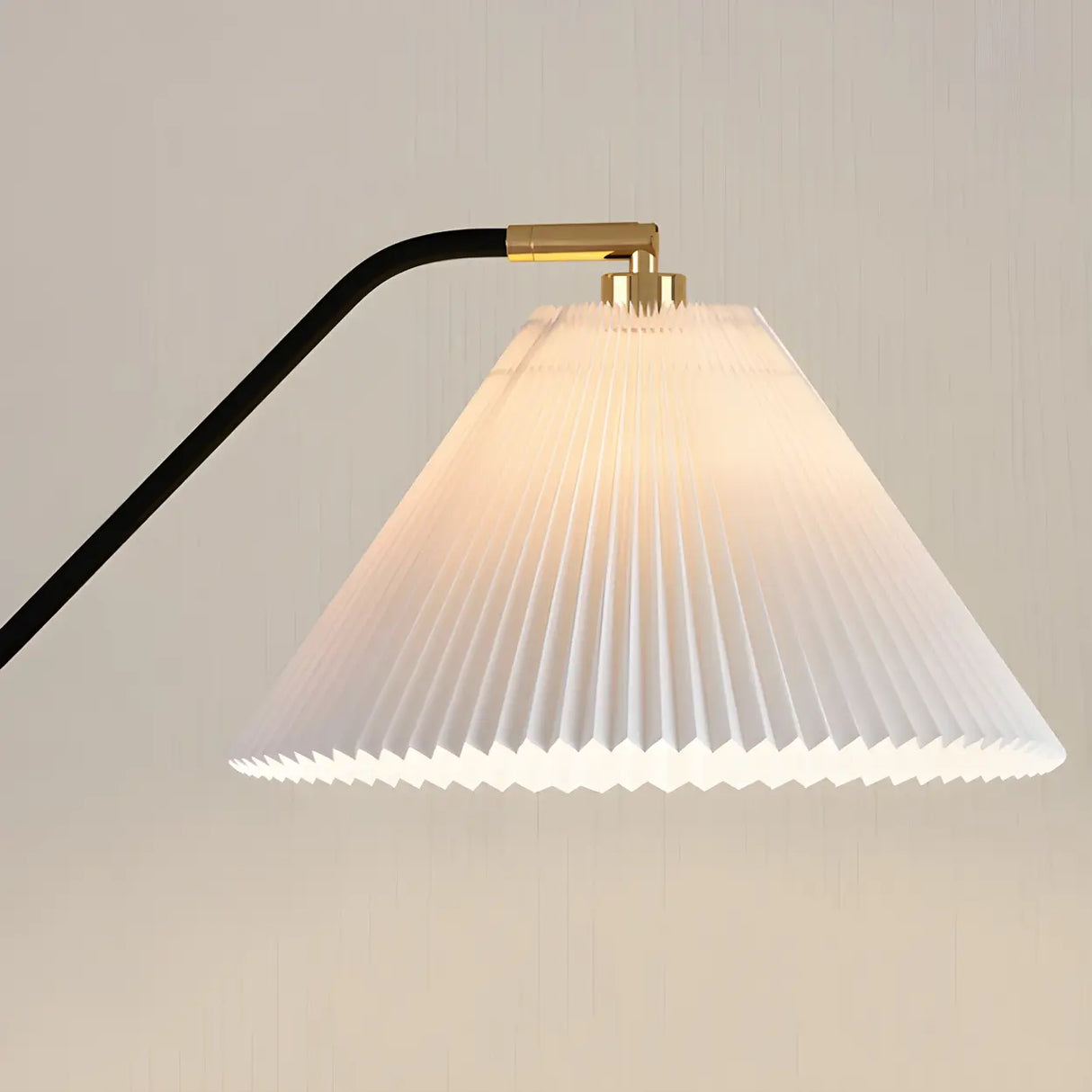 Blue Modern Cone Fabric Floor Lamp with Side Table Image - 12