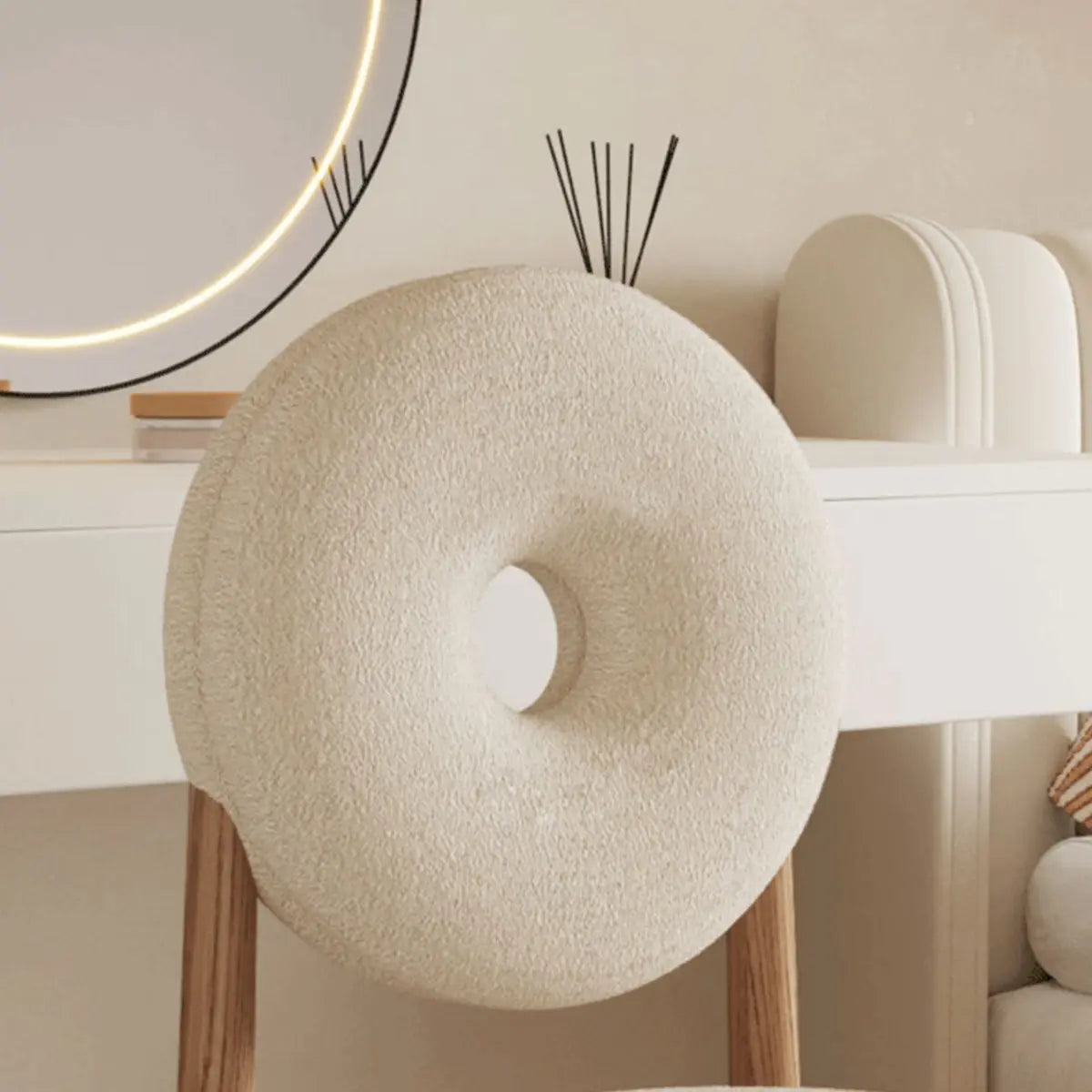 Blue Sherpa Natural Leg High-Back Textured Side Chair Image - 10