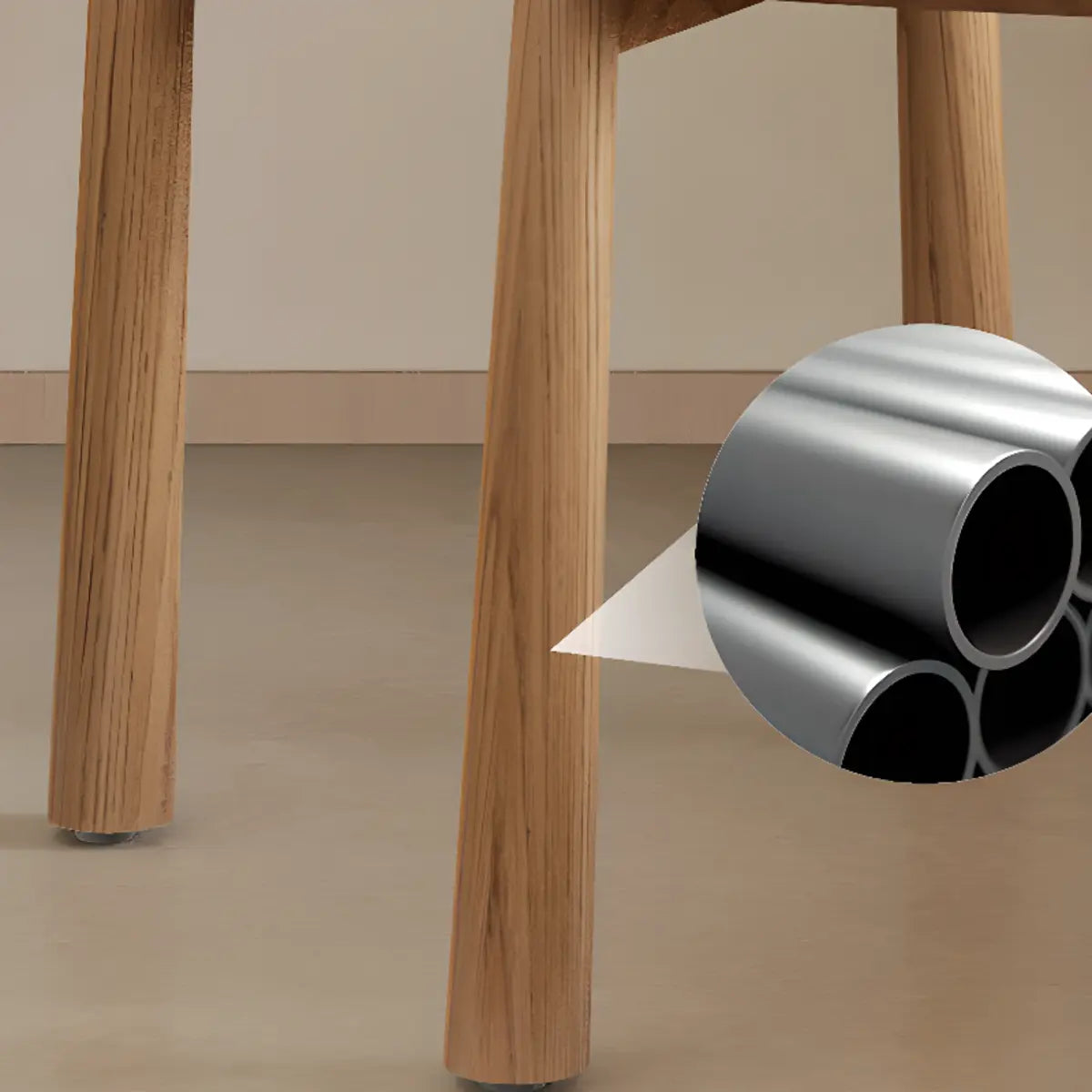 Blue Sherpa Natural Leg High-Back Textured Side Chair Image - 12