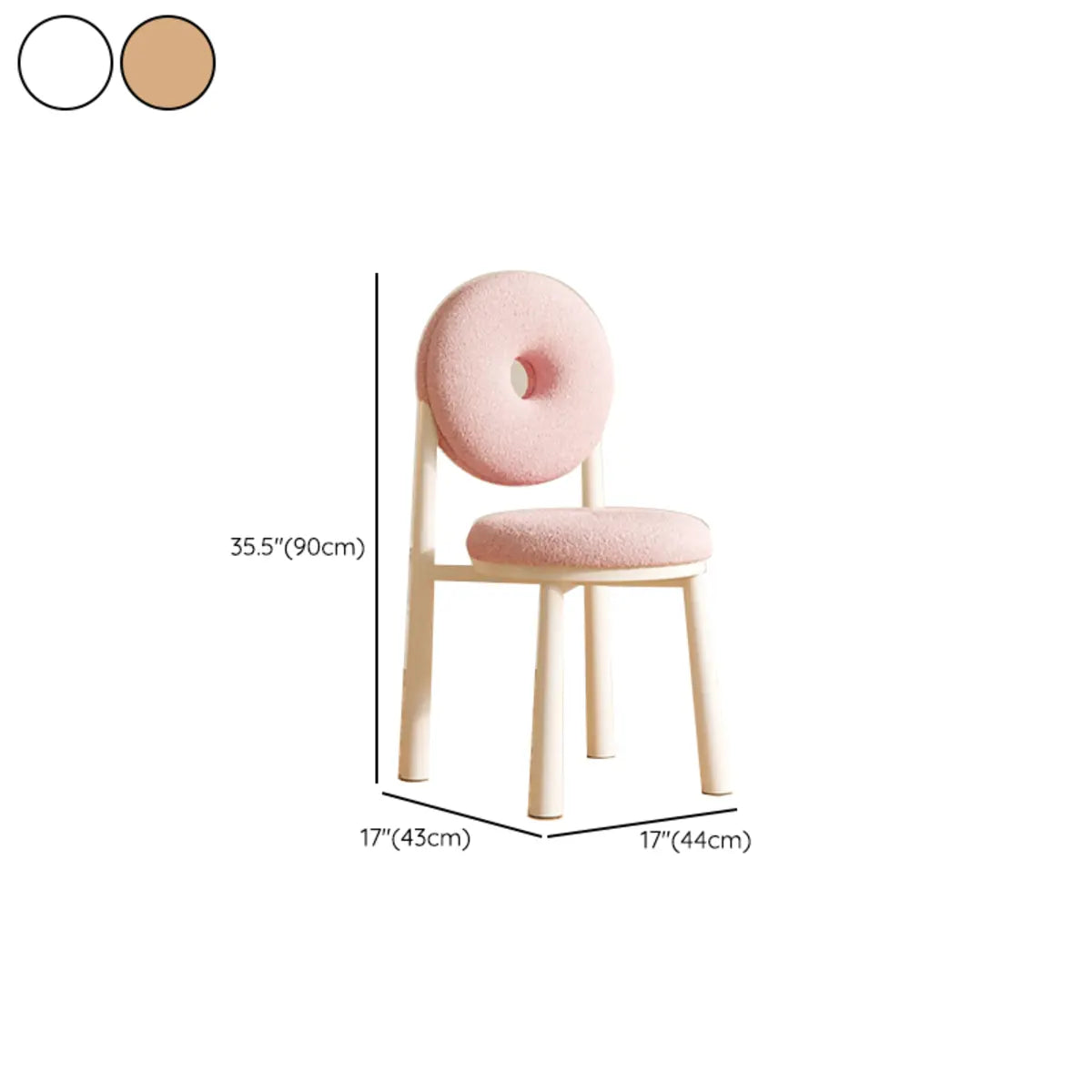 Blue Sherpa Natural Leg High-Back Textured Side Chair Image - 20