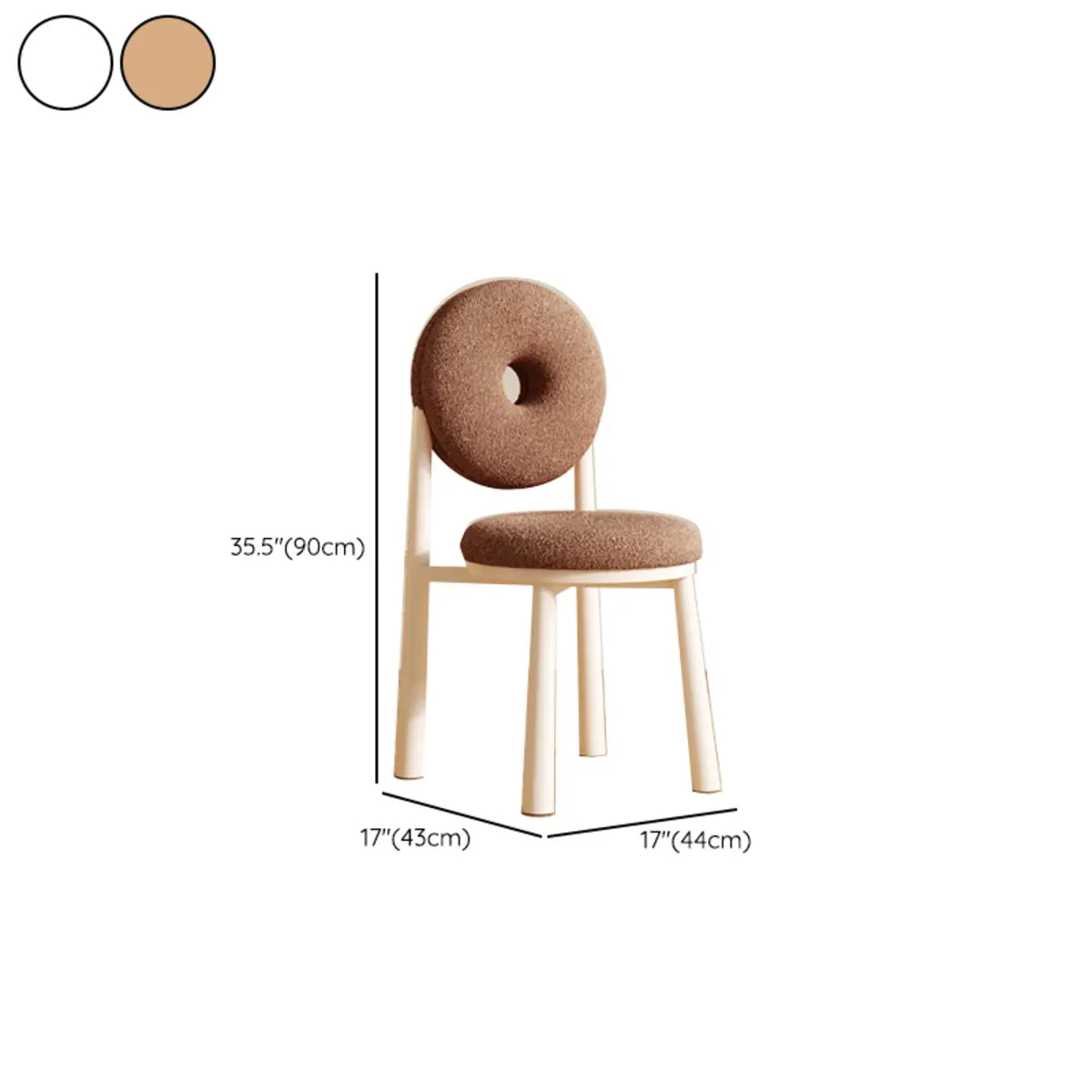 Blue Sherpa Natural Leg High-Back Textured Side Chair Image - 22