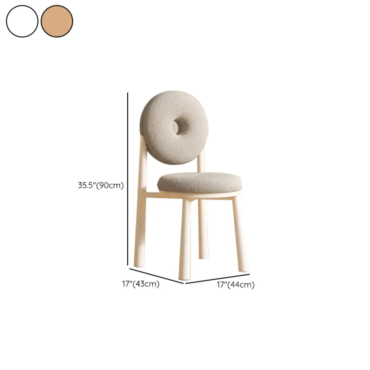 Blue Sherpa Natural Leg High-Back Textured Side Chair Image - 23