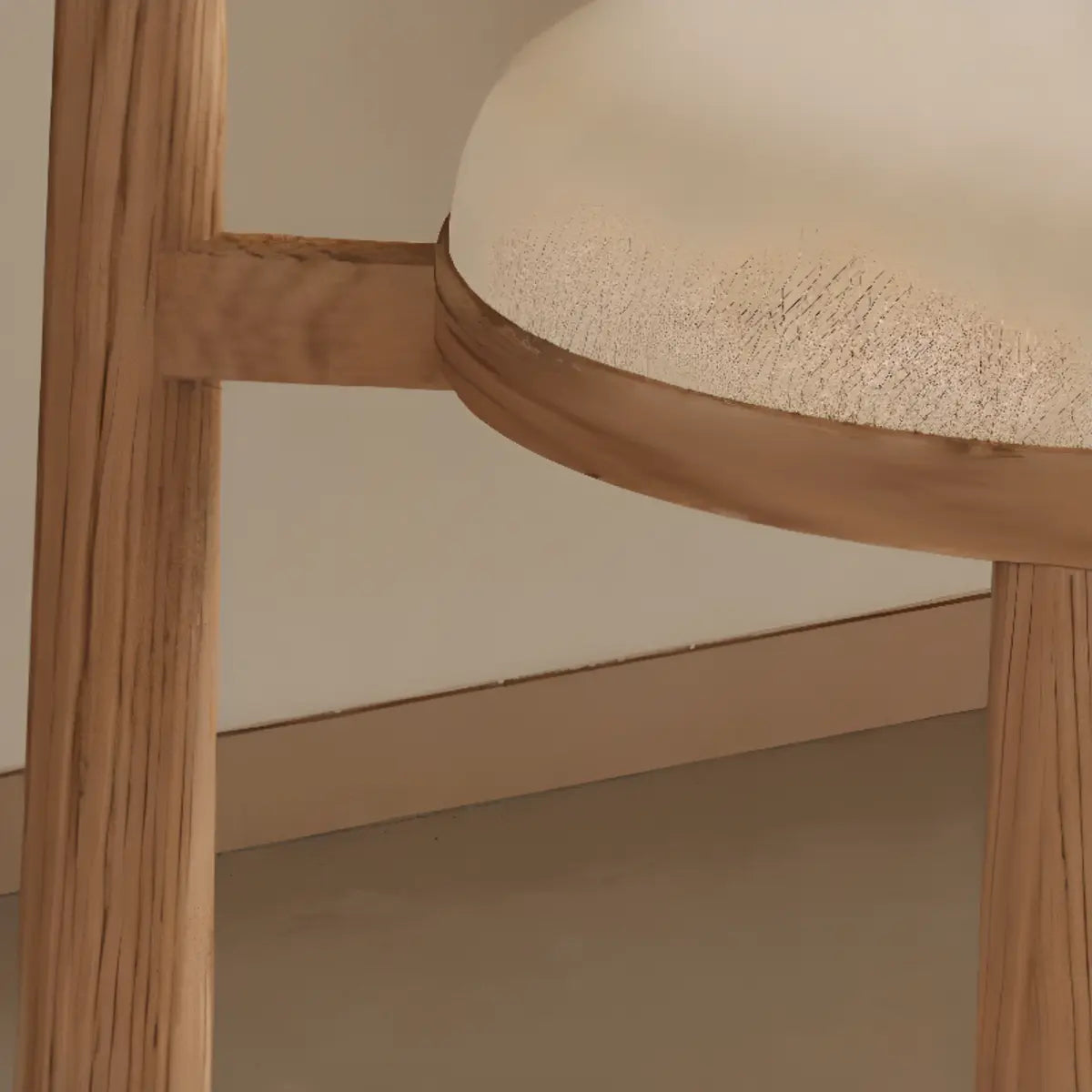 Blue Sherpa Natural Leg High-Back Textured Side Chair Image - 8