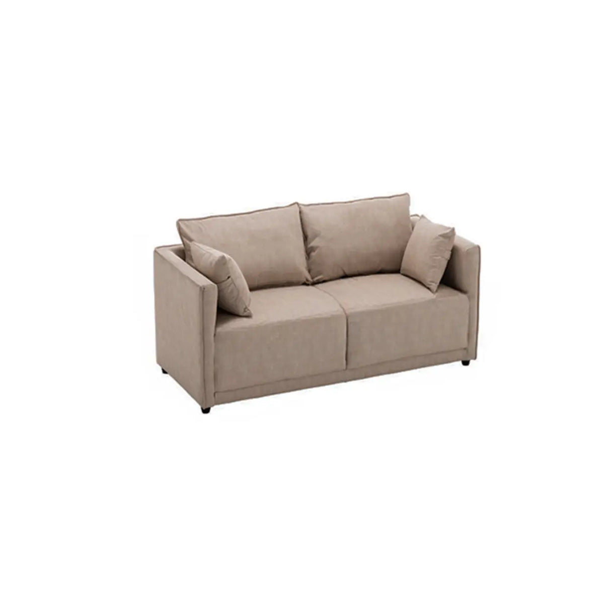 Blue Stain Resistant Tech Cloth Square Arm Loveseat Image - 10