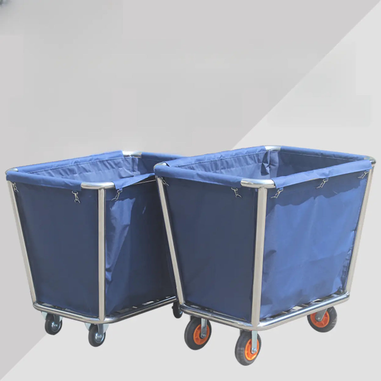 Blue Stainless Steel Large Storage Utility Carts Image - 1