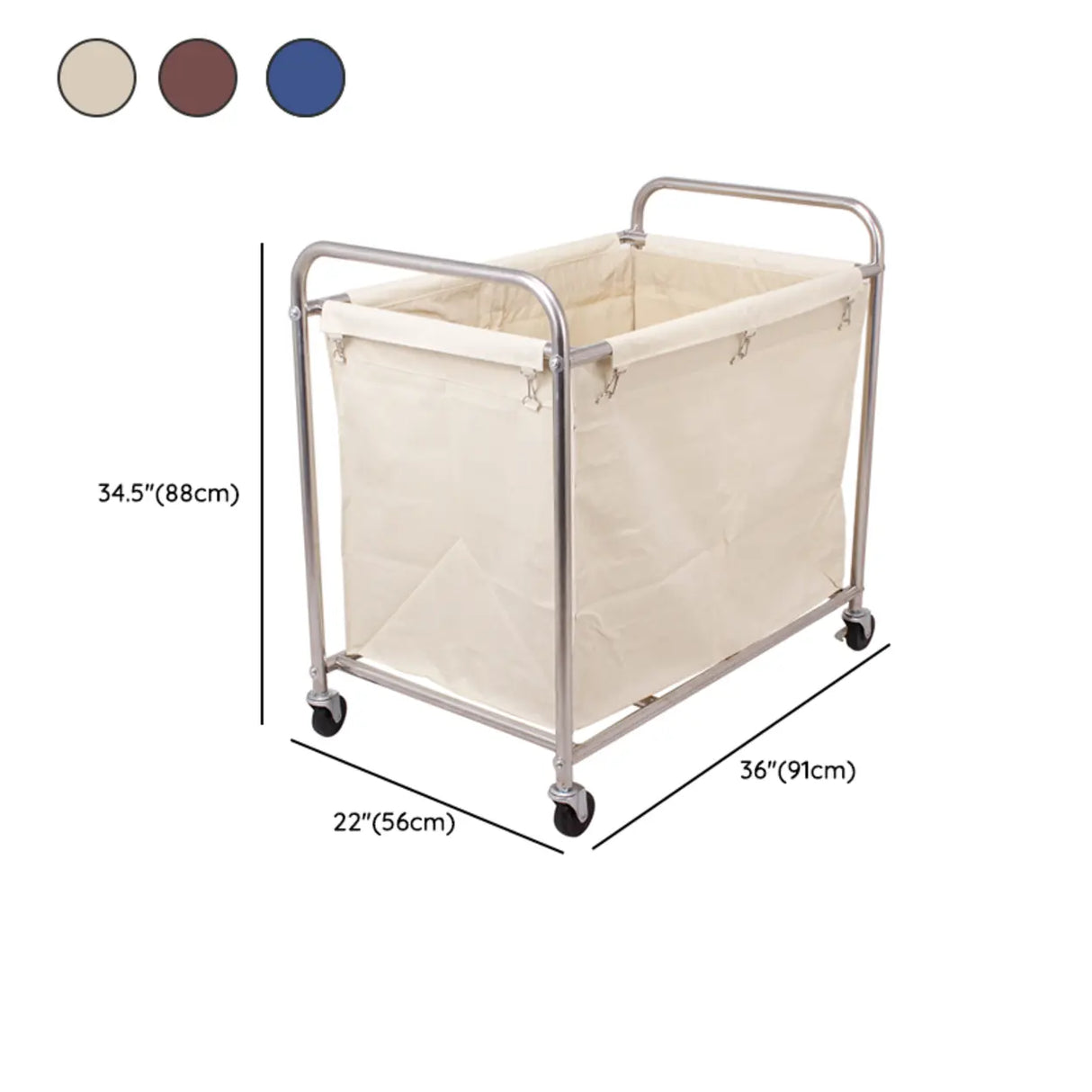 Blue Stainless Steel Large Storage Utility Carts Image - 15