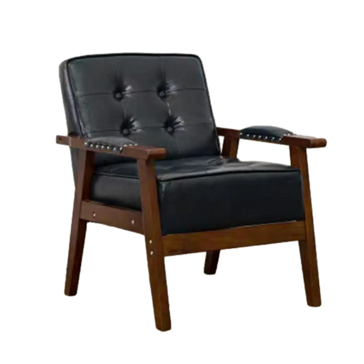 Blue Waterproof Faux Leather Loveseat	with Wood Legs Image - 10