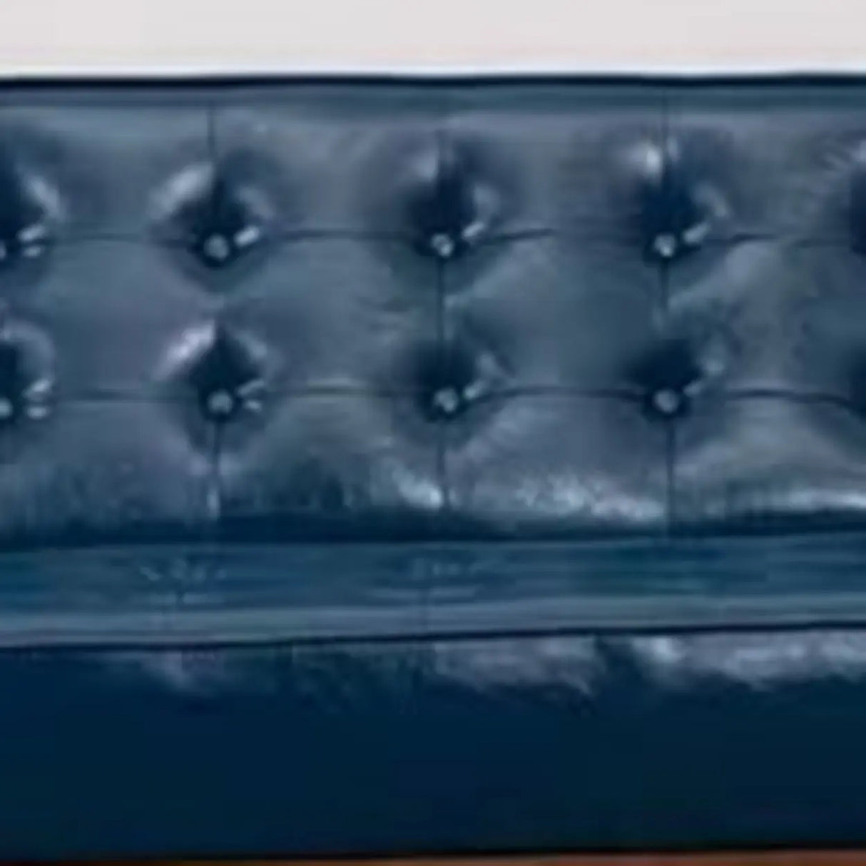 Blue Waterproof Faux Leather Loveseat	with Wood Legs Image - 21