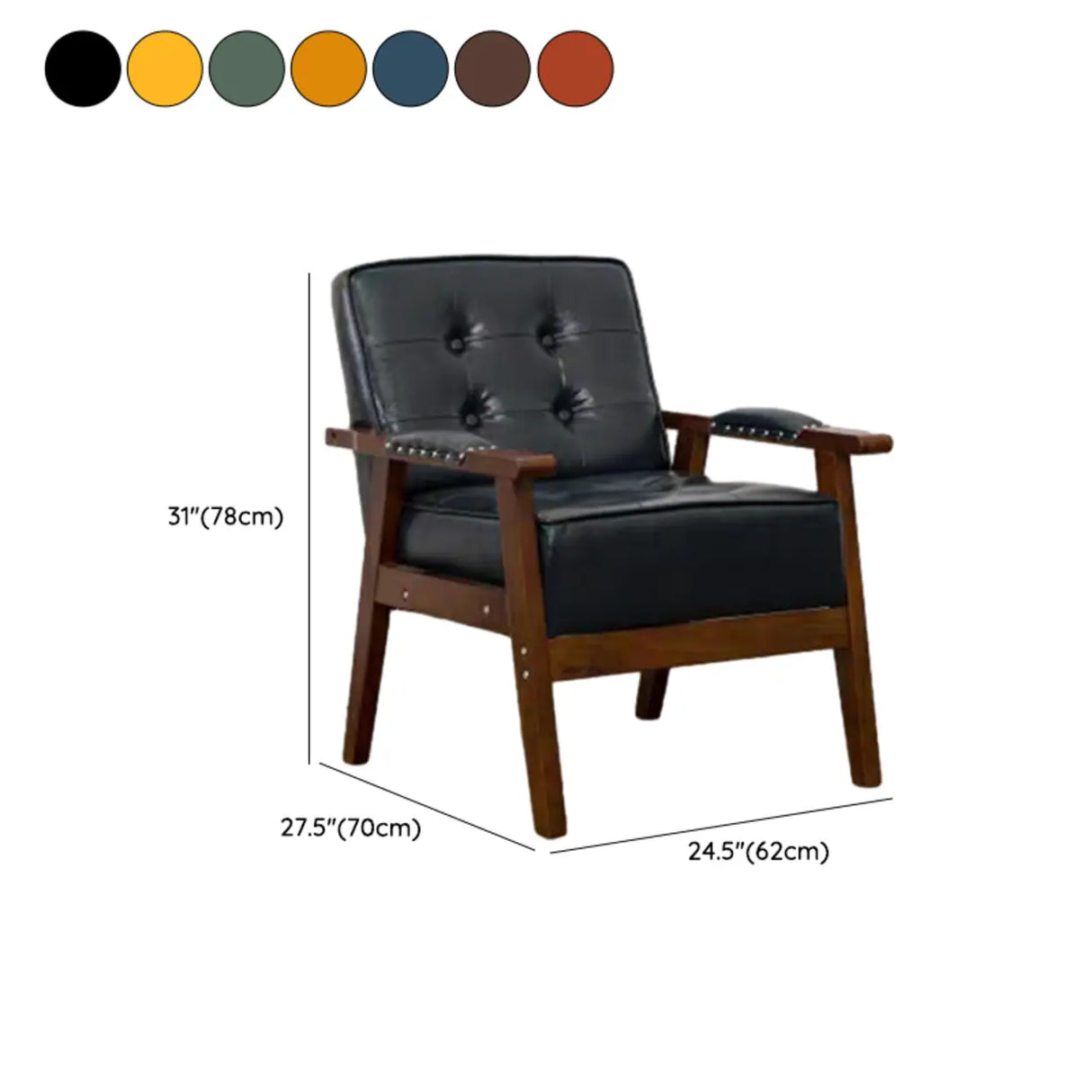 Blue Waterproof Faux Leather Loveseat	with Wood Legs