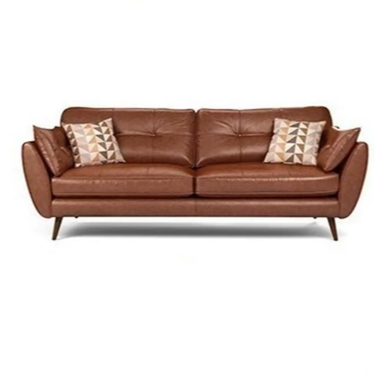 Blue Waterproof Leather Wood Frame Loveseat with Pillow Image - 9