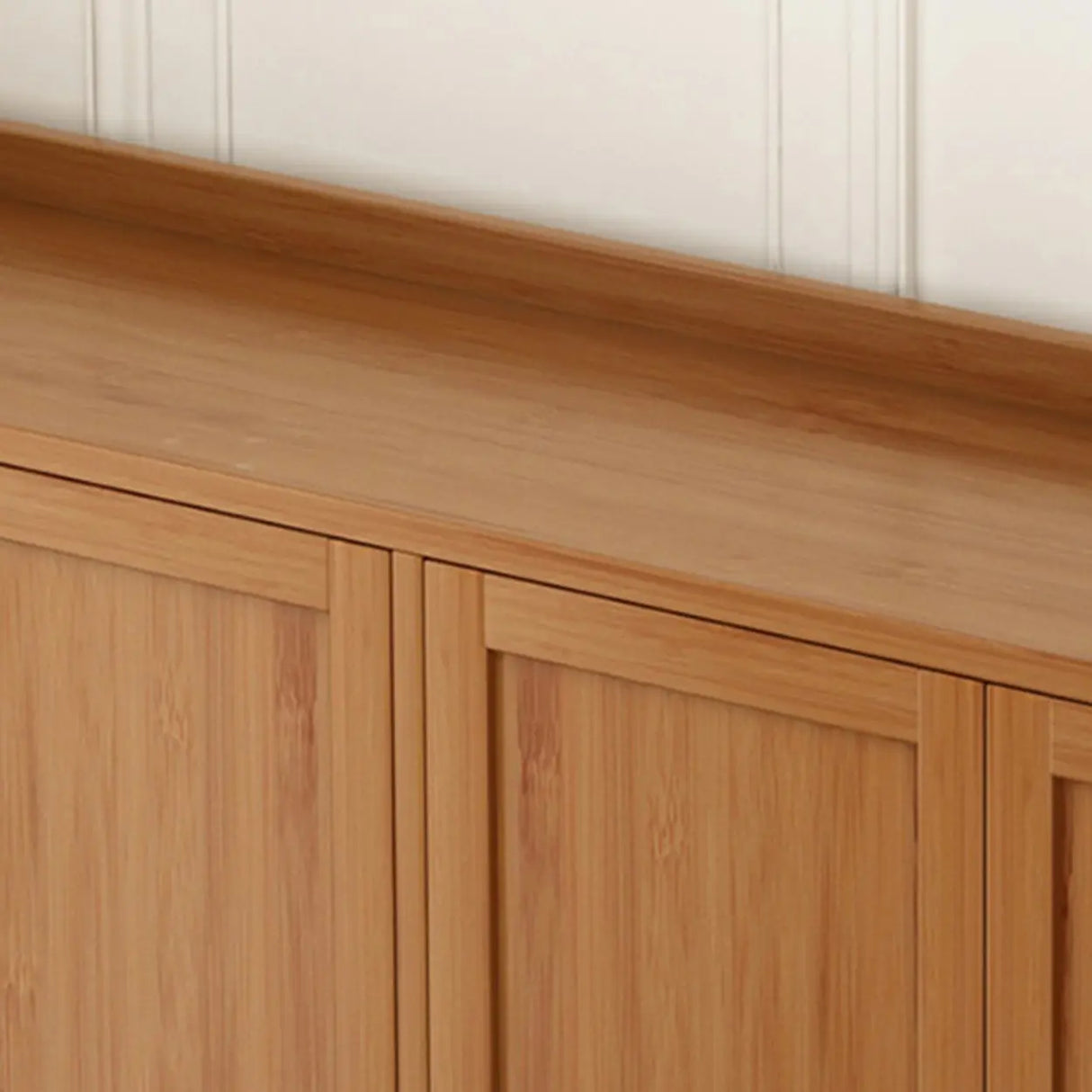 Bohemian Bamboo Hallway Brown Medium Shoe Storage Cabinet Image - 12