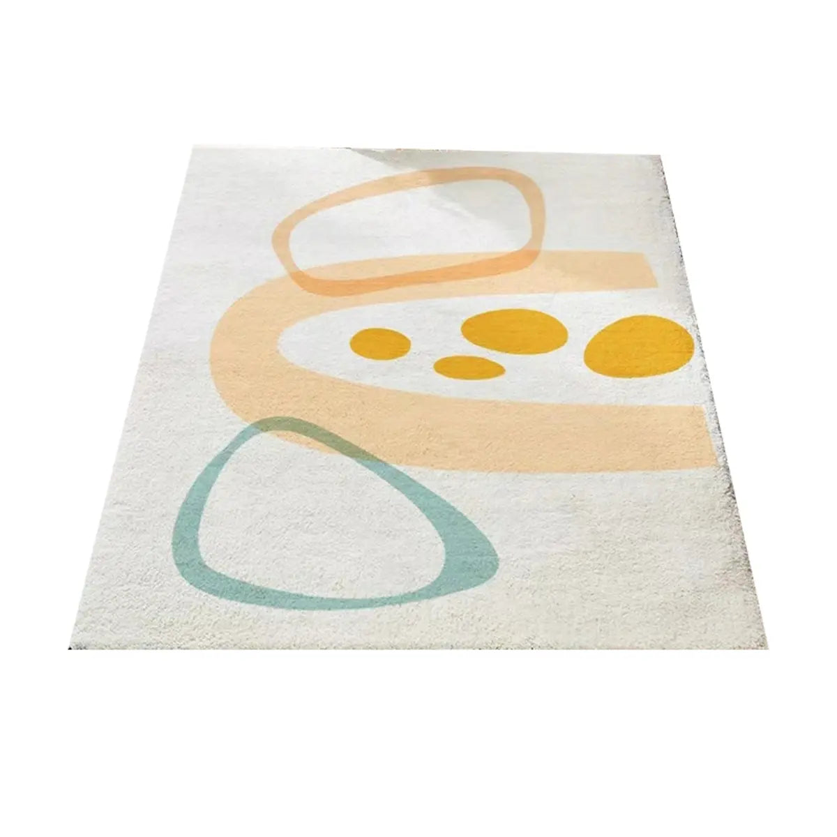 Bohemian Graphic Print Rectangle Wool White Area Rug Image - 9