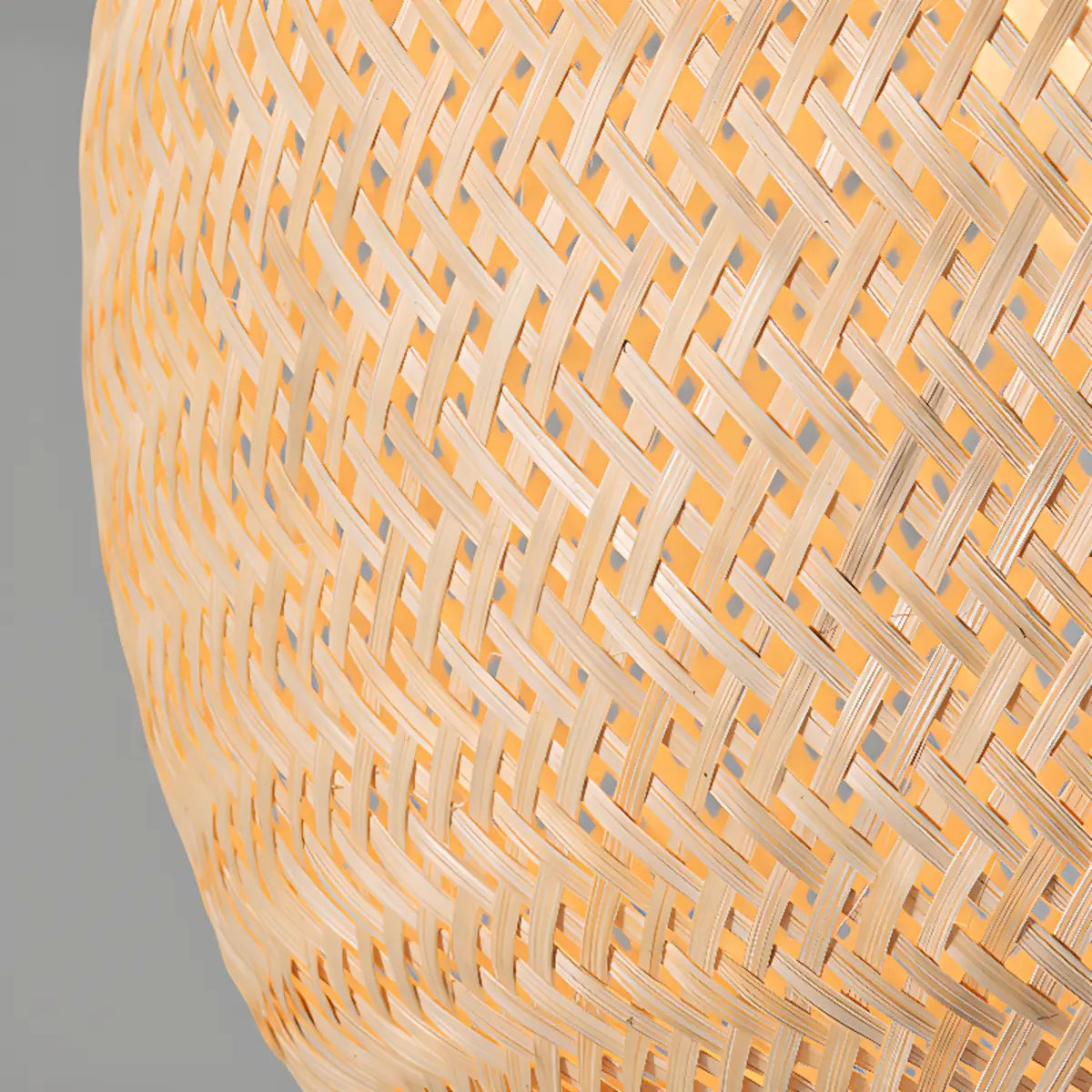 Woven Bamboo Pendant Light Adjustable Height Image - 15