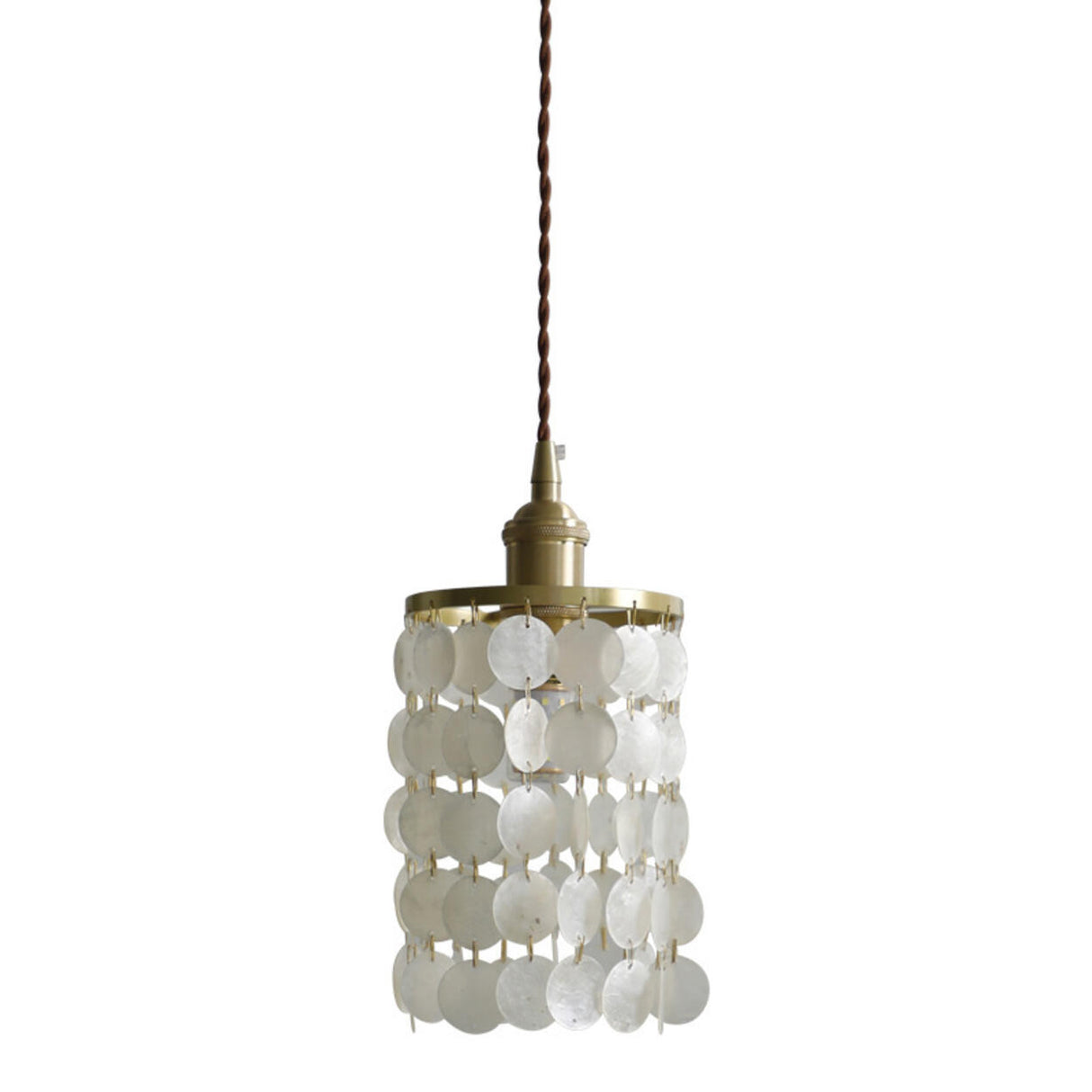 Bohemian Shell Cylindrical Cascading Pendant Light Image - 5