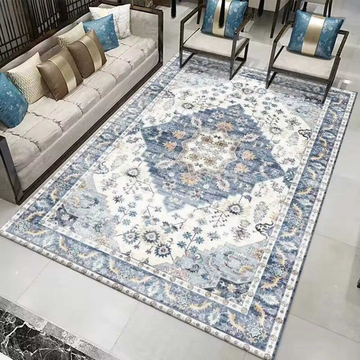 Boho-Chic Geometric Pattern Synthetic Red Area Rug Image - 15