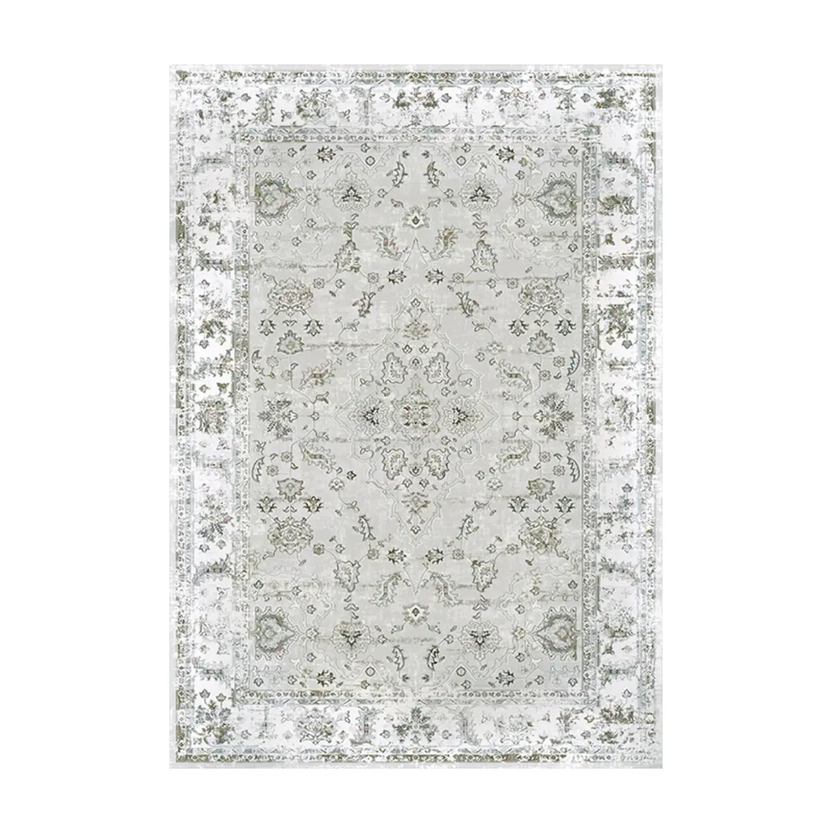 Boho Rectangle Cotton Beige Living Room Area Rug Image - 5