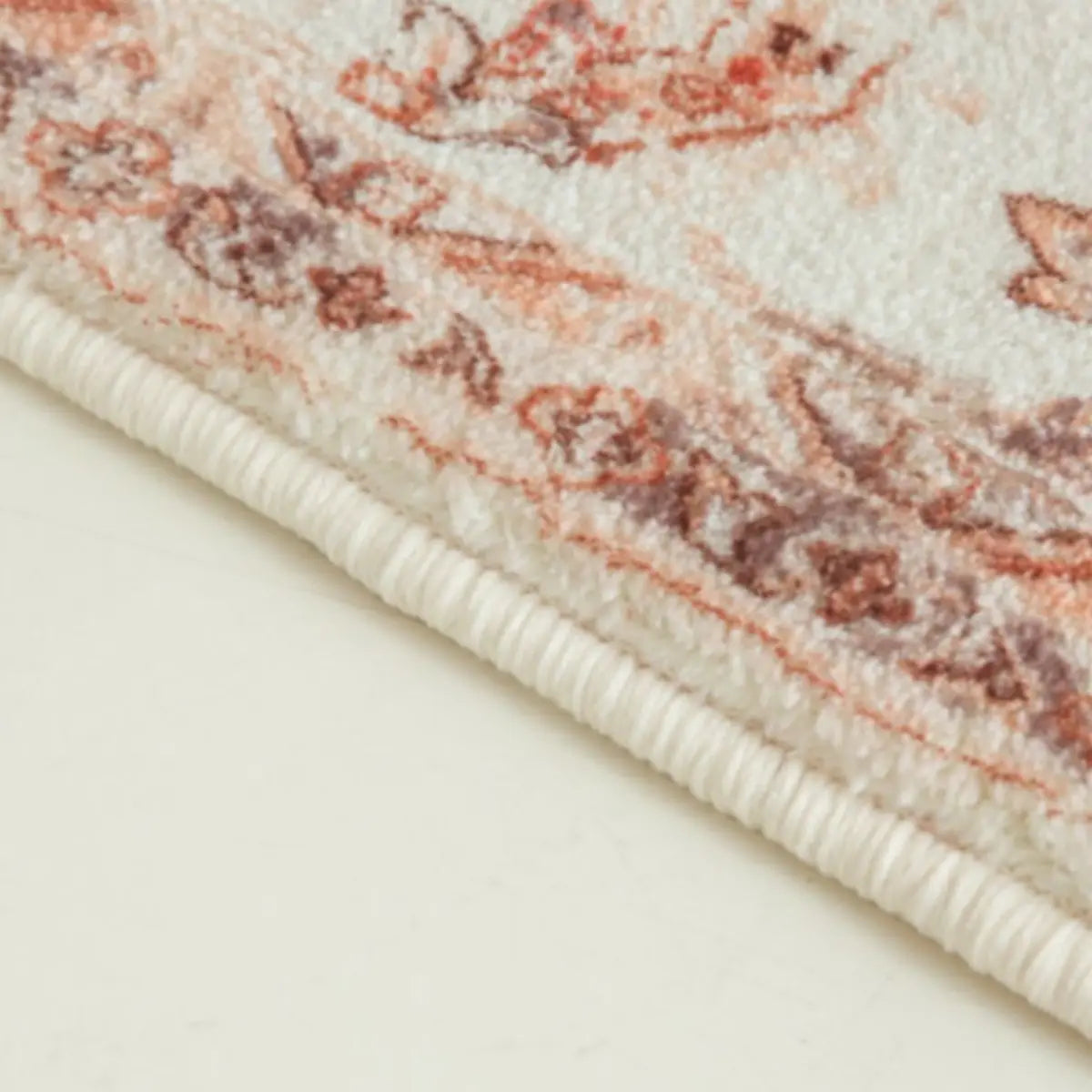 Boho Rectangle Cotton Beige Living Room Area Rug Image - 9