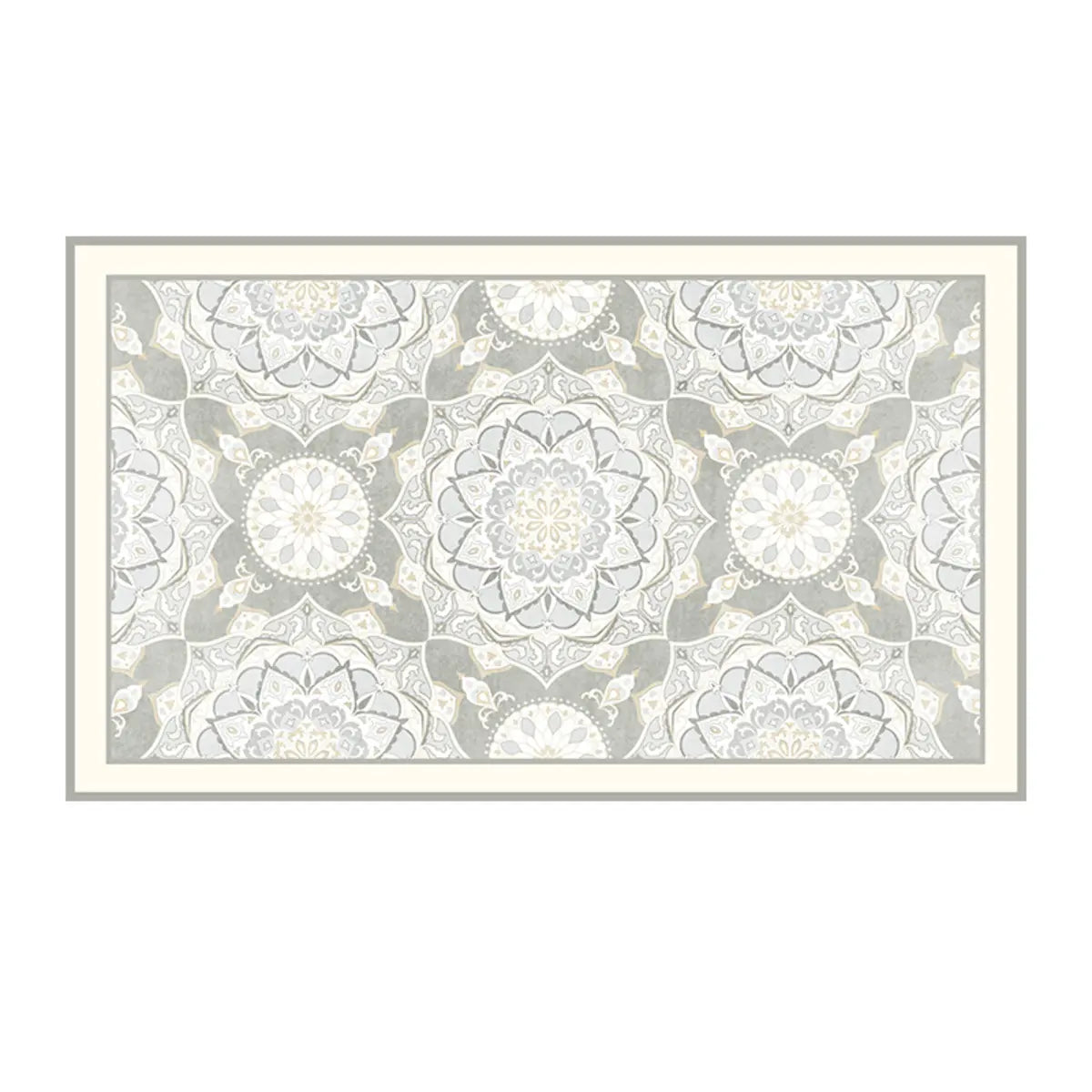 Boho Rectangular Cotton Gray Bedroom Area Rug Image - 6