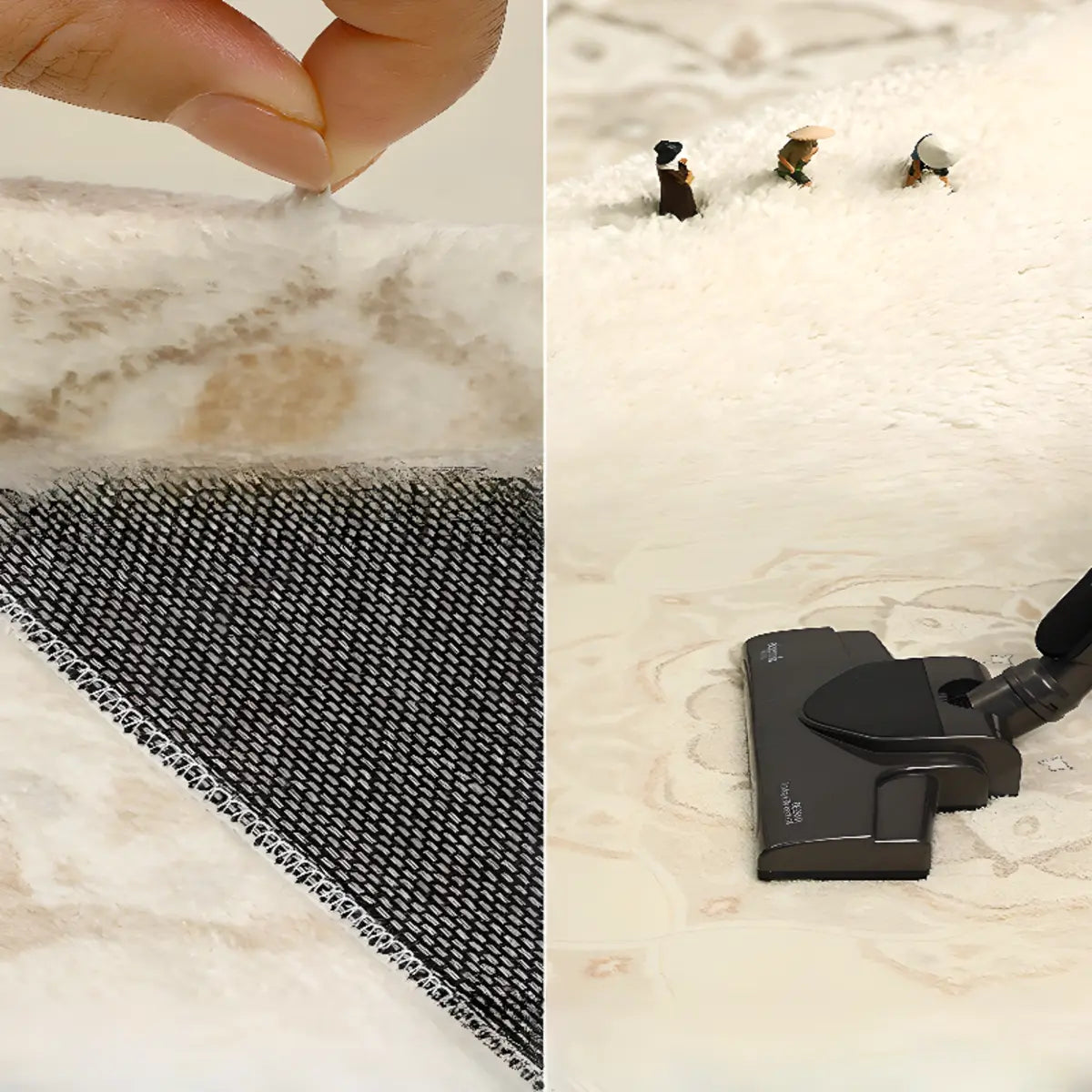 Boho Rectangular Cotton Gray Bedroom Area Rug Image - 8