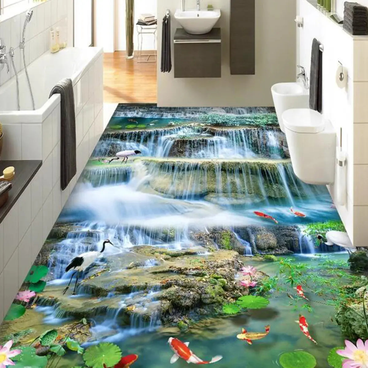 Botanical Rectangular Fabric Green Hallway Area Rug Image - 12