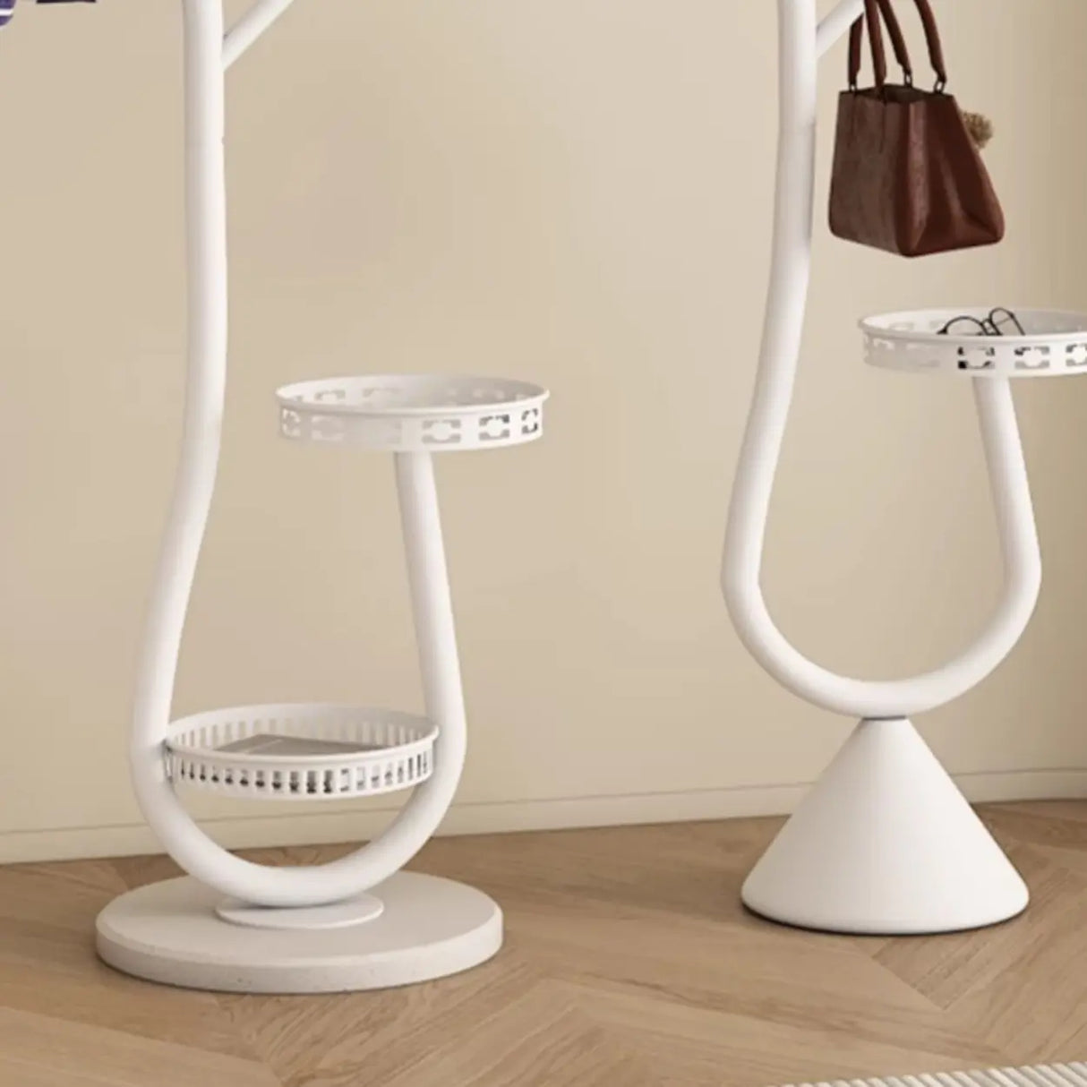 Branch Metal Shelves and Hooks Coat Rack with Storage Image - 10