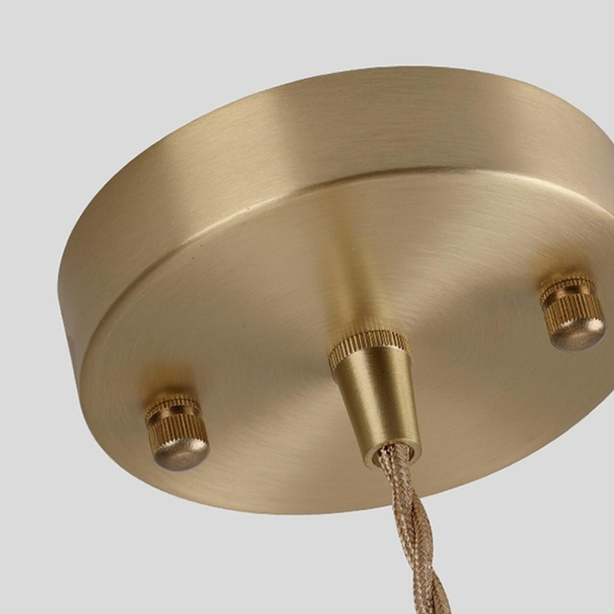 Brass Vintage Clear Glass Cylinder Pendant Light Set Image - 13