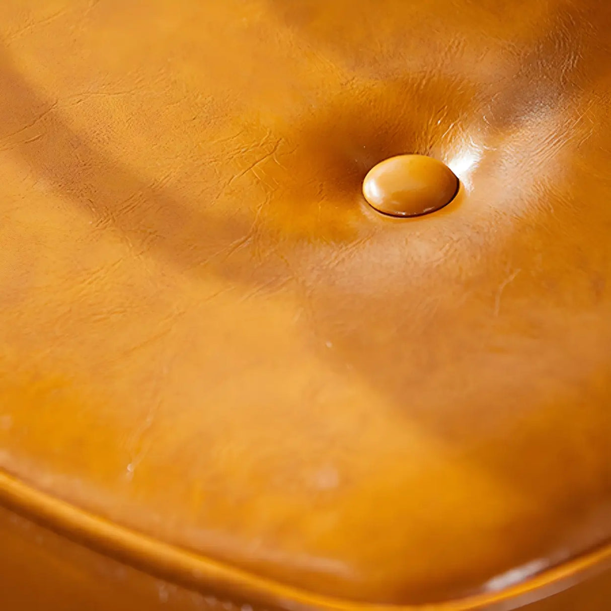 Brown Adjustable Swivel Leather Office Chair with Casters Image - 9