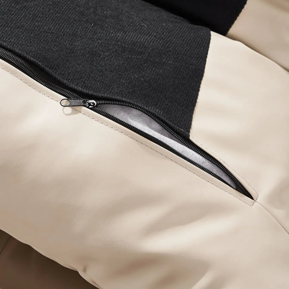 Brown Beige Track Arms Rocking Chair with Slipcover Image - 10