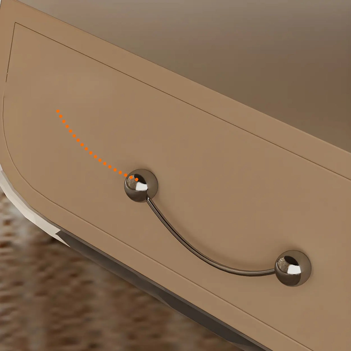 Brown Block Base Round Coffee Table with Storage Image - 9