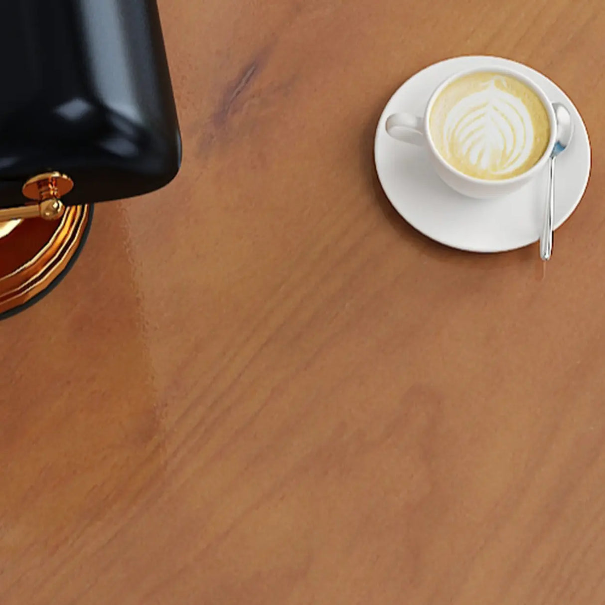 Brown Butcher Block Shelving Storage Computer Desk Image - 8