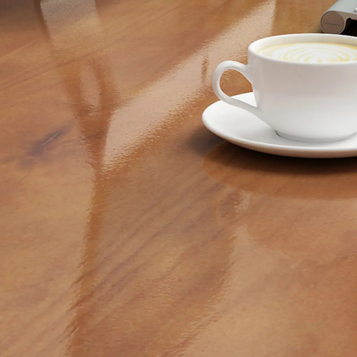 Brown Butcher Block Shelving Storage Computer Desk Image - 9