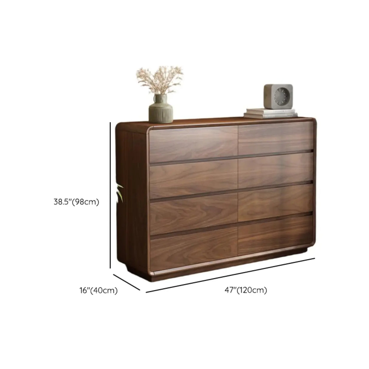 Brown Finish Wood Storage Dresser for Drawers Image - 20