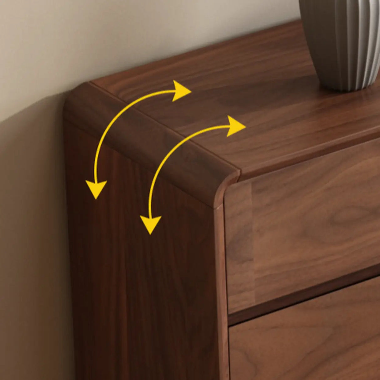 Brown Finish Wood Storage Dresser for Drawers Image - 8