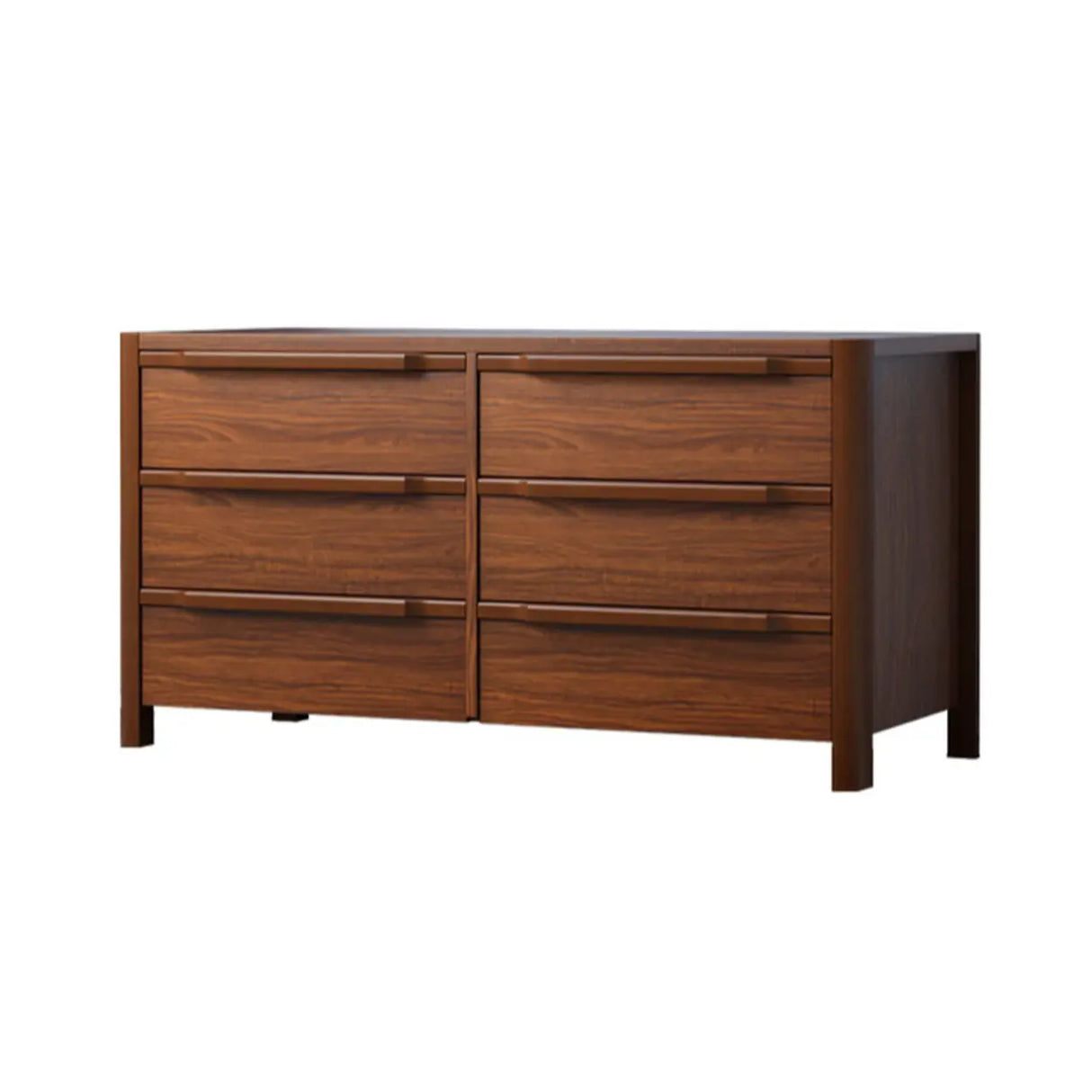 Brown Horizontal Wooden Dresser for Ten Drawers Image - 8
