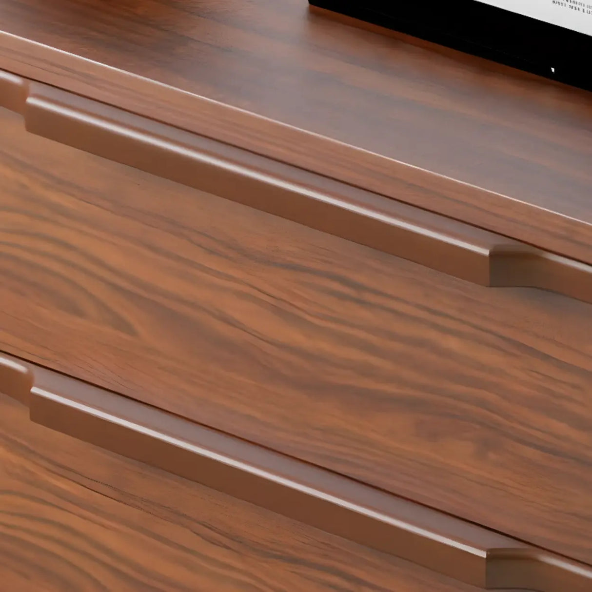 Brown Horizontal Wooden Dresser for Ten Drawers Image - 9