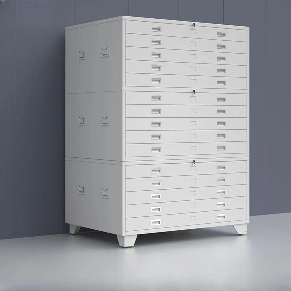 Brown Lateral Steel Small Lockable Filing Cabinets Image - 18