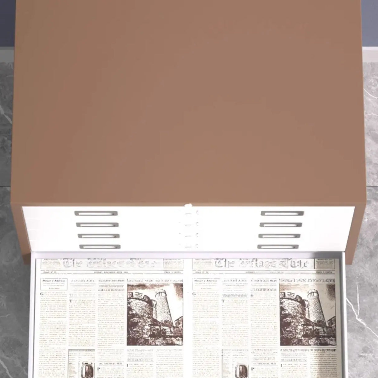 Brown Lateral Steel Small Lockable Filing Cabinets Image - 20