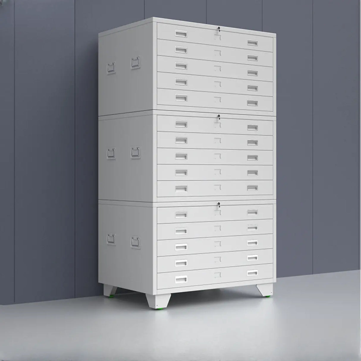 Brown Lateral Steel Small Lockable Filing Cabinets Image - 23