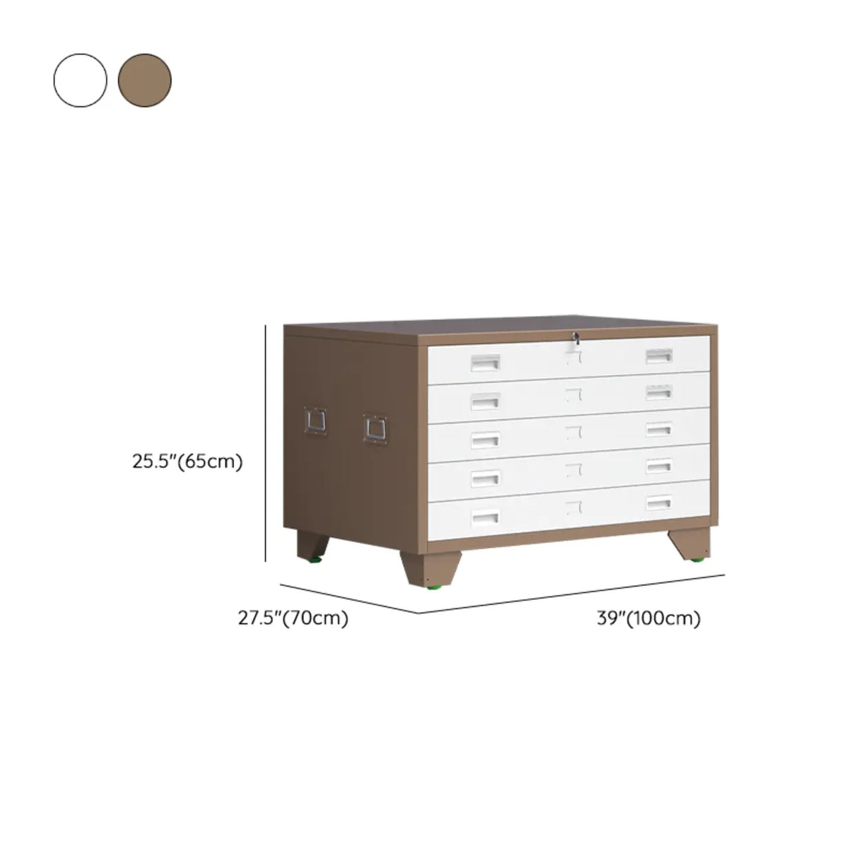 Brown Lateral Steel Small Lockable Filing Cabinets Image - 28