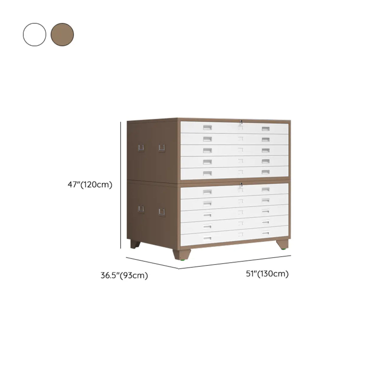 Brown Lateral Steel Small Lockable Filing Cabinets Image - 33