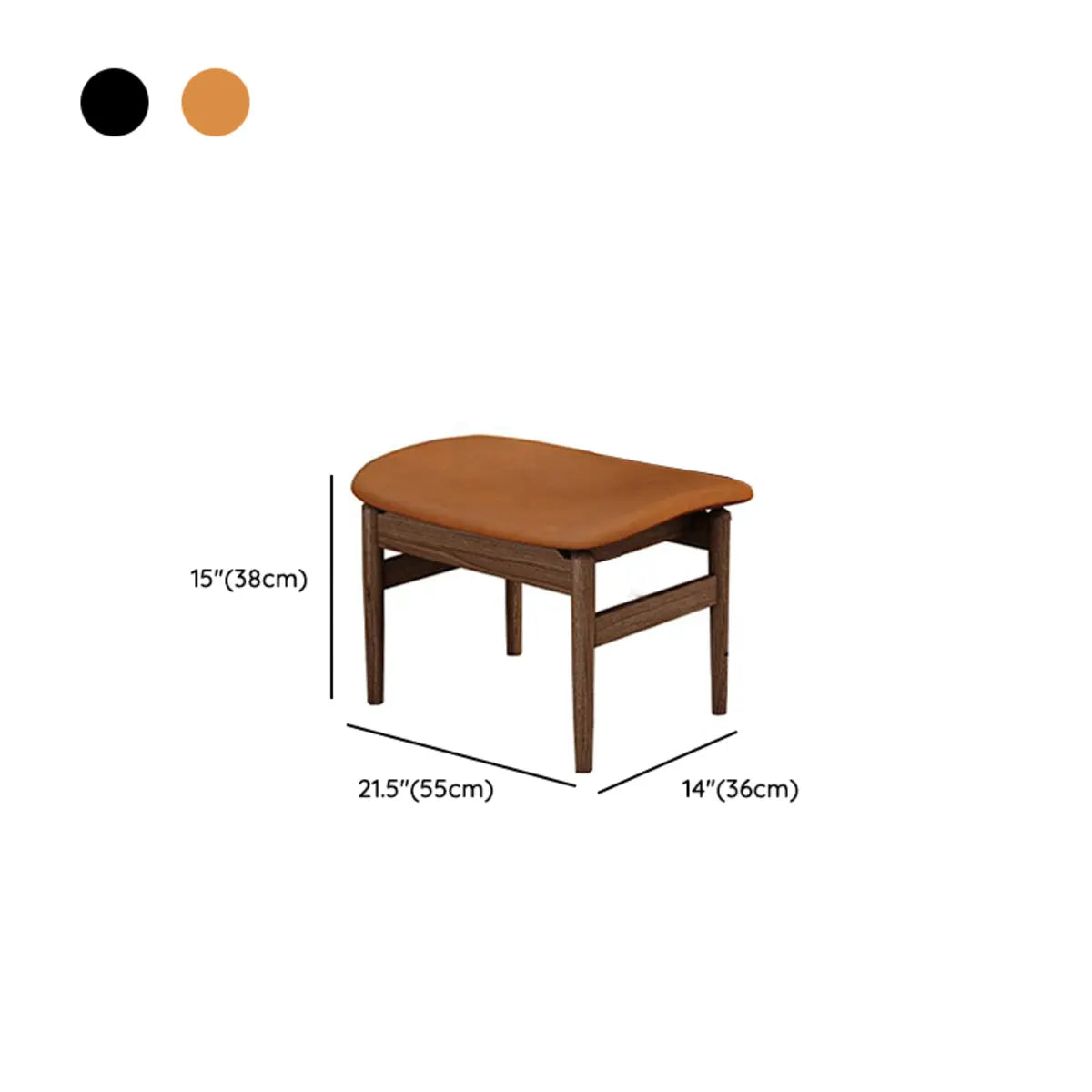 Brown Leather Fixed Back Arm Chair with Four Legs Image - 13