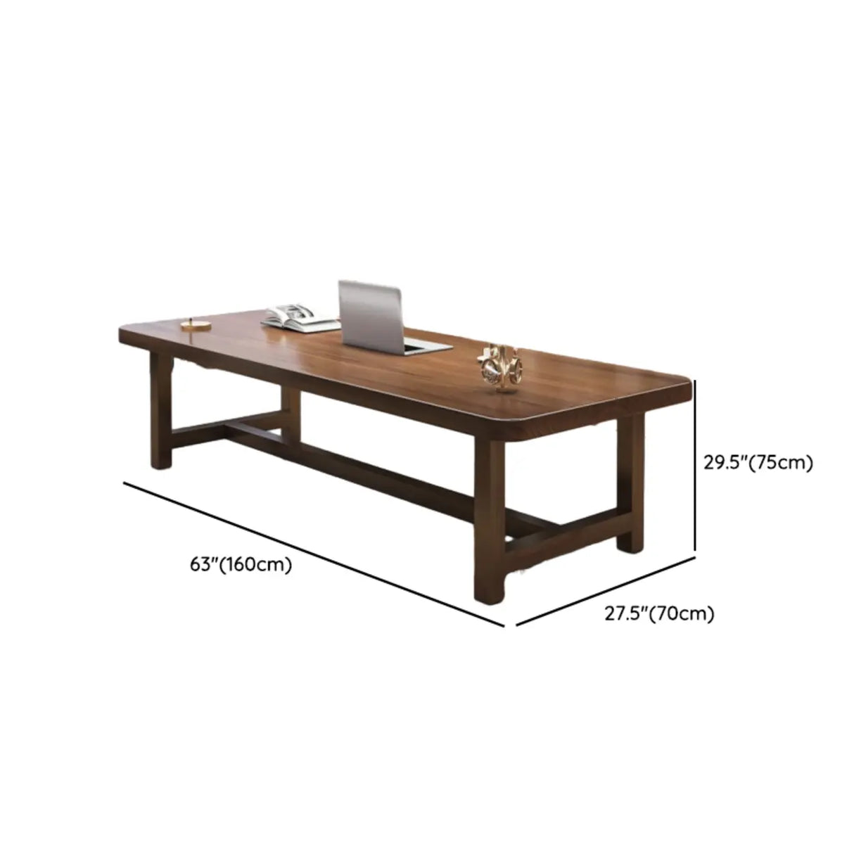 Brown Long Standard Wooden Multi-person Conference Desk Image - 9